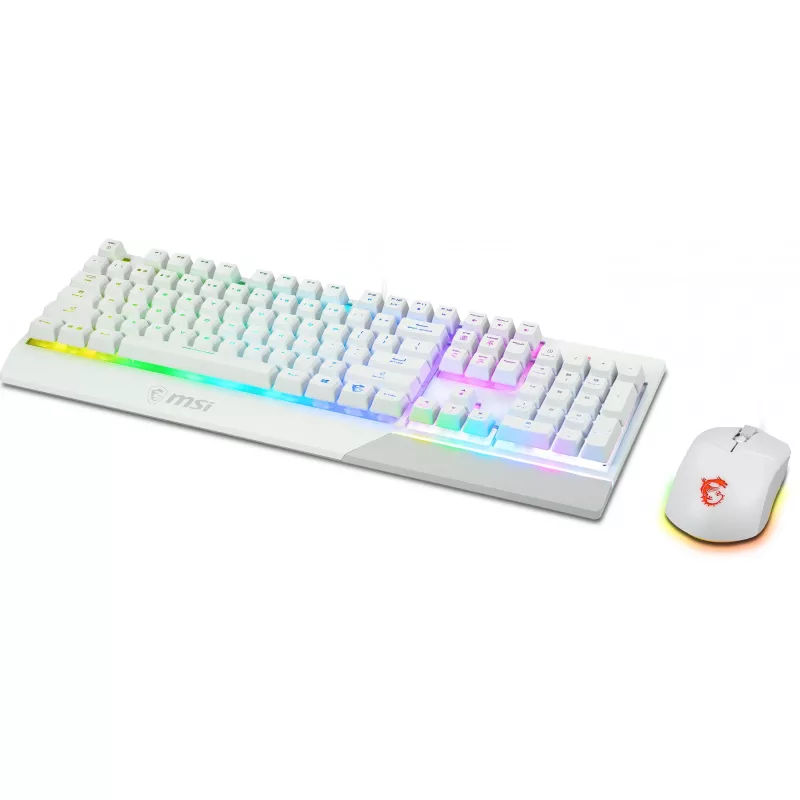 MSI Vigor GK30 Combo White set tastiera e mouse da gaming (layout DE)