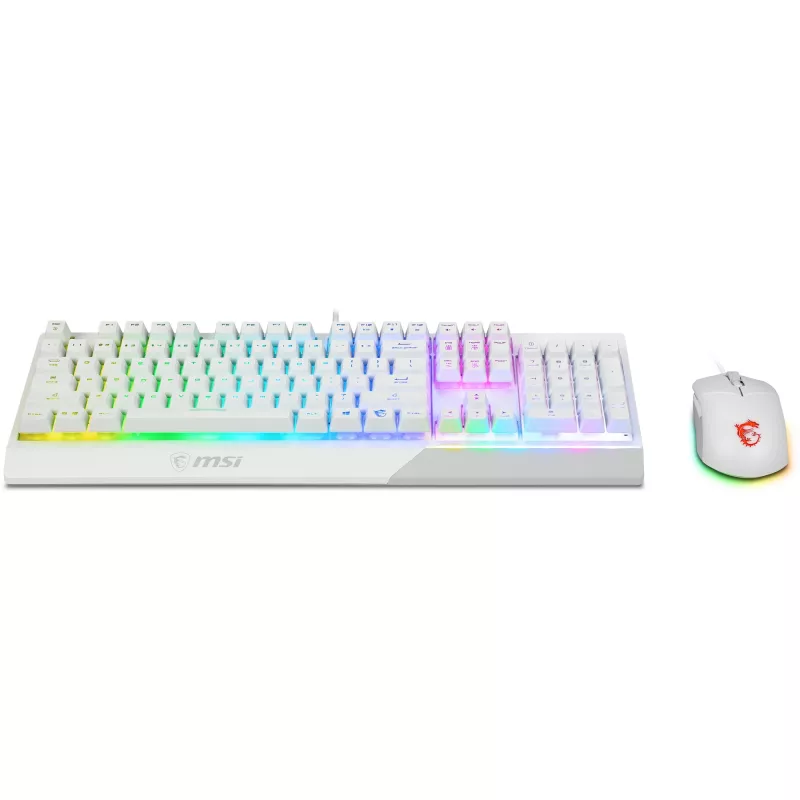 MSI Vigor GK30 Combo White set tastiera e mouse da gaming (layout DE)