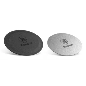 Baseus Iron Suit supporto magnetico per auto con 2 placche in metallo - nero