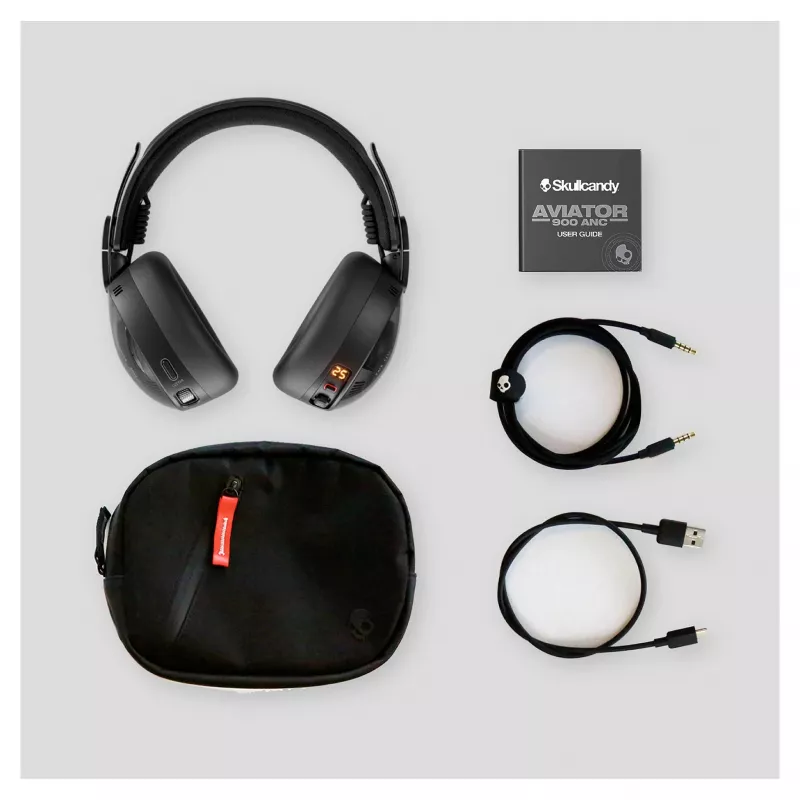 Skullcandy Aviator 900 ANC TWS cuffie over-ear wireless con cancellazione attiva del rumore, nero