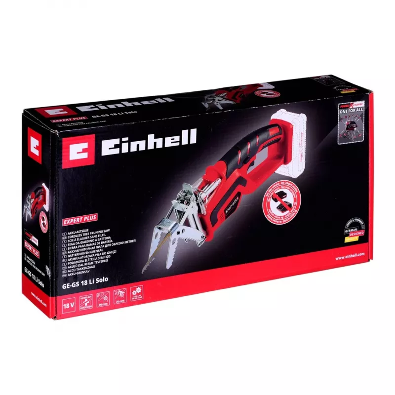 Einhell GE-GS 18 Li Solo sega per rami a batteria 18V (utensile senza batteria) nero/rosso