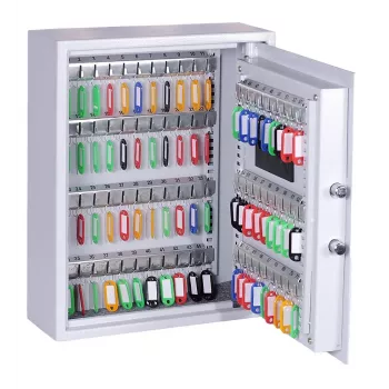 OLYMPIA GOsafe 50B cassaforte per chiavi, polipropilene (PP), grigio, 71 ganci, codice, 450 x 360 x 120 mm