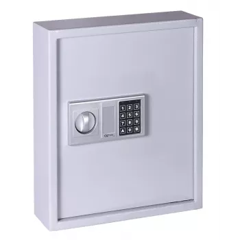 OLYMPIA GOsafe 50B cassaforte per chiavi, polipropilene (PP), grigio, 71 ganci, codice, 450 x 360 x 120 mm