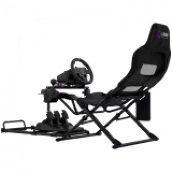 LORGAR FLEX RAF1 Sim Racing Cockpit Advanced, pieghevole, 150x72x113 cm posizione di gioco, 38x72x126 cm piegato, nero