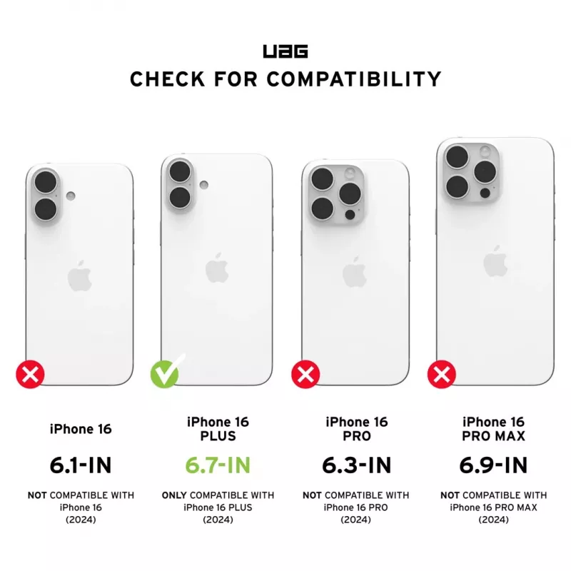 UAG Monarch Pro Kevlar Custodia per cellulare per Apple iPhone 16 Plus, 6,7 pollici, Nero