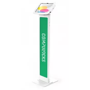 Compulocks iPad 10.9 10th Gen Space Enclosure Brandable Floor Stand - Bianco