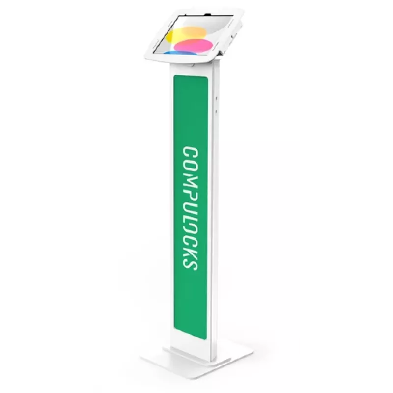 Compulocks iPad 10.9 10th Gen Space Enclosure Brandable Floor Stand - Bianco