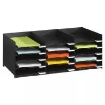 PAPERFLOW scatola portadocumenti per armadi a tapparella orizzontali (EO532.01) - grigio chiaro, 3 scomparti