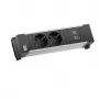 Bachmann Power Frame modulo presa da tavolo 2x Schuko USB-A USB-C 22W 0,2m GST18 argento
