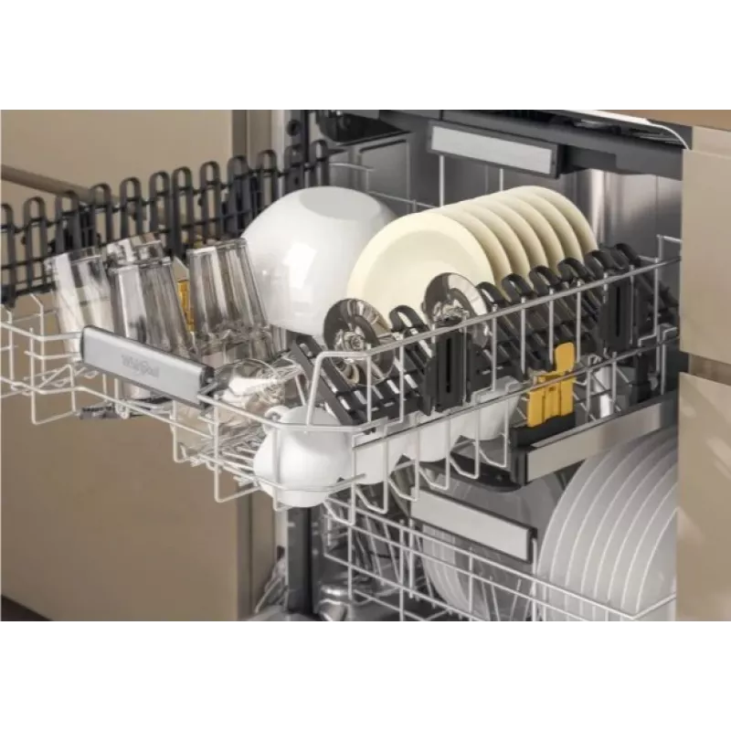Whirlpool W7IHT40T lavastoviglie da incasso, 15 coperti, 8 programmi, 6th Sense, terzo cestello, apertura automatica della porta
