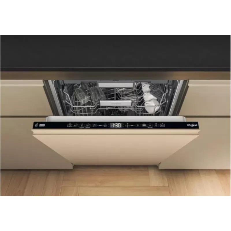Whirlpool W7IHT40T lavastoviglie da incasso, 15 coperti, 8 programmi, 6th Sense, terzo cestello, apertura automatica della porta