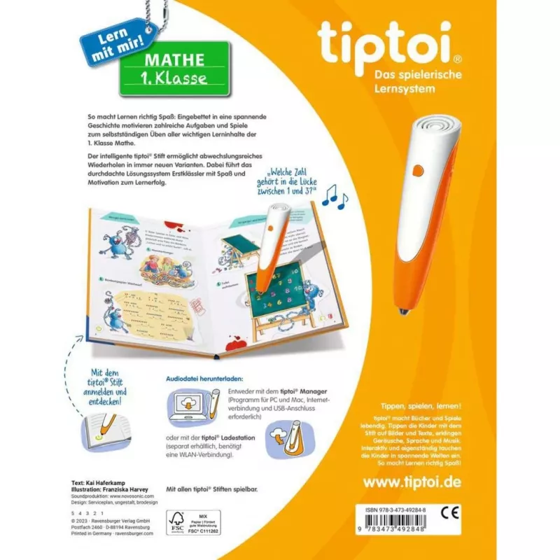 RAVENSBURGER tiptoi Impara con me! Matematica 1ª classe libro interattivo
