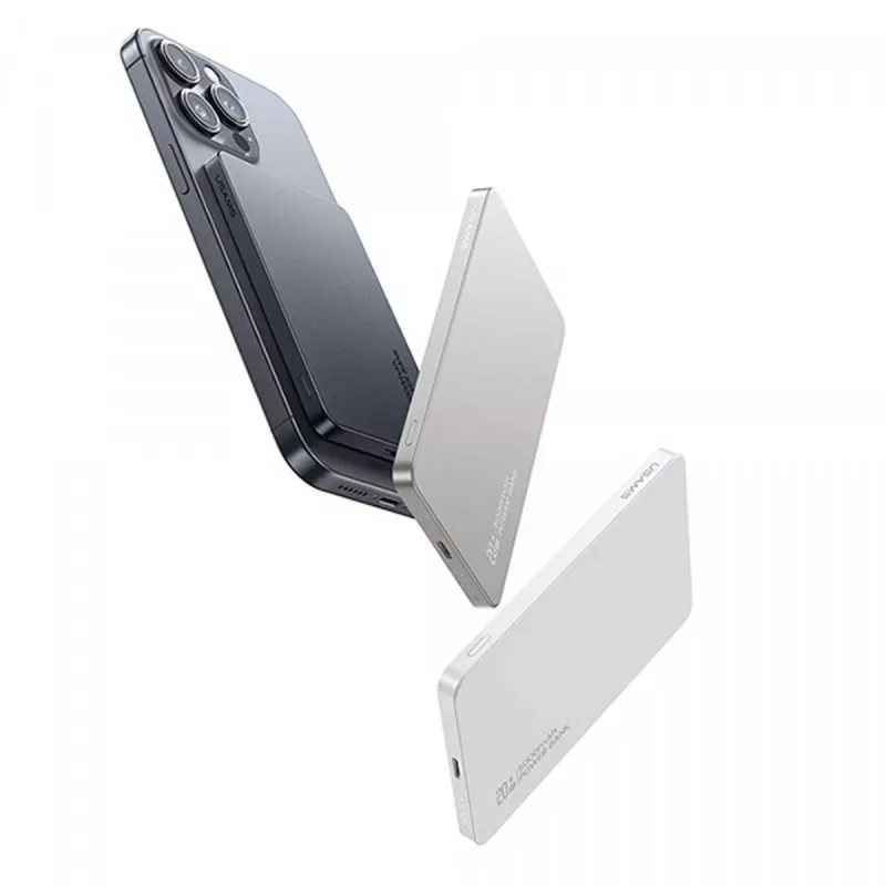 USAMS Power Bank 5000mAh 20W PD MagSafe wireless grigio