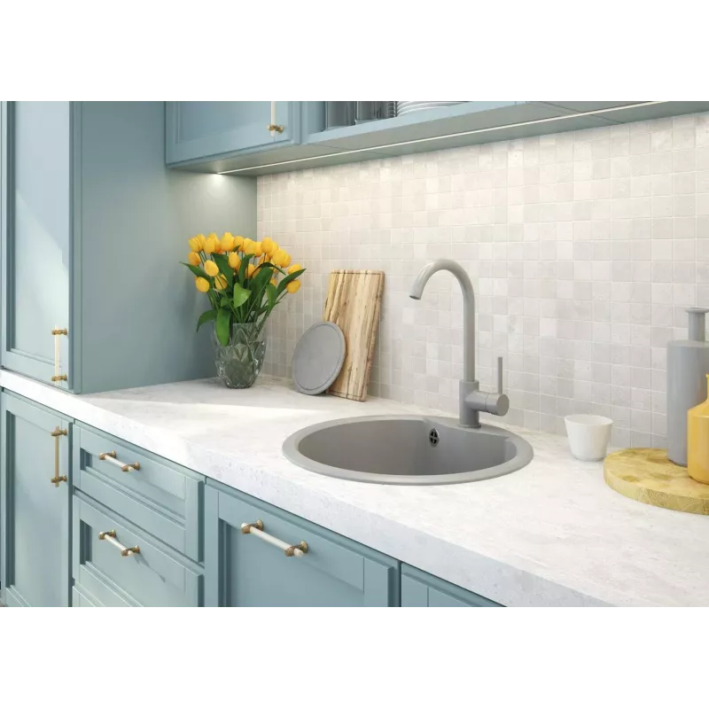 DEANTE Rubinetto da cucina grigio grafite miscelatore monocomando ottone bocca a U orientabile
