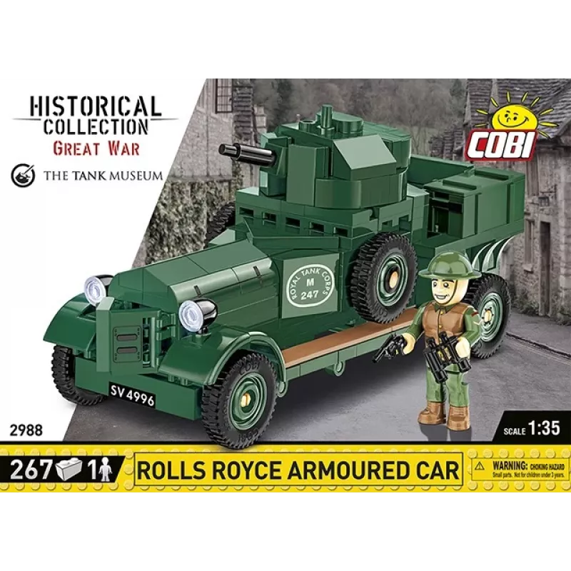 COBI 2988 Rolls-Royce Armoured Car 1920 Pattern Mk I set di mattoncini