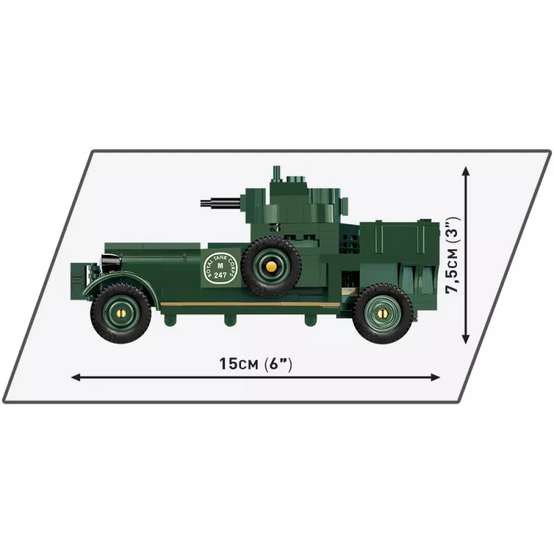 COBI 2988 Rolls-Royce Armoured Car 1920 Pattern Mk I set di mattoncini