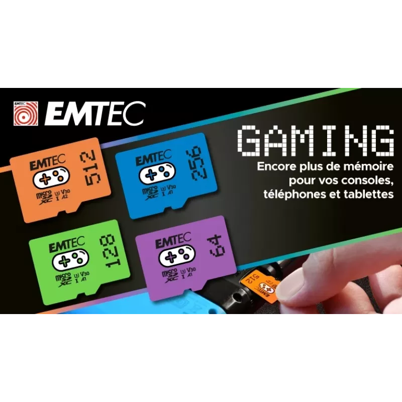 EMTEC Gaming microSDXC 256 GB UHS-I U3 V30 A1 scheda di memoria
