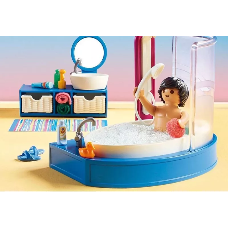Playmobil casa delle bambole 70211 bagno con vasca da bagno