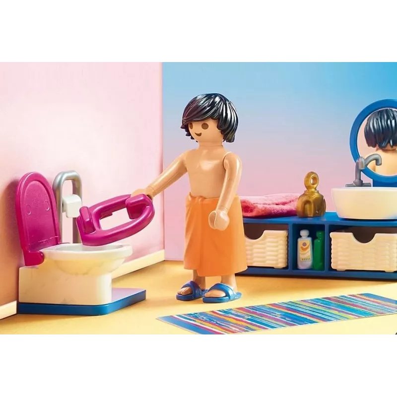 Playmobil casa delle bambole 70211 bagno con vasca da bagno