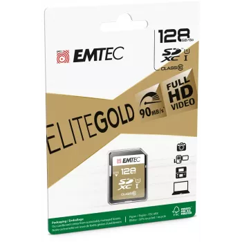 Emtec SDXC 128GB Class10 Gold+ UHS-I U1 scheda di memoria