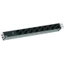 Bachmann PDU 19 pollici 1U 8x CEE7/3 con protezione da sovratensione, cavo 2,0 m, grigio chiaro (RAL 7035) 800.3932