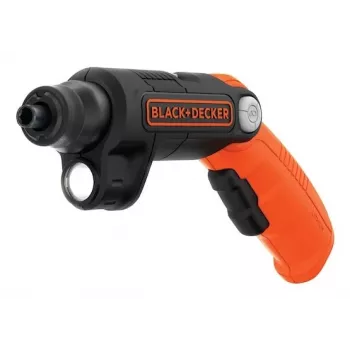 Black & Decker BDCSFL20C-QW 3,6V avvitatore a batteria con torcia, nero/arancione