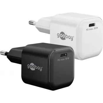 Goobay USB-C PD GaN Fast Charger Nano (30 W) bianco