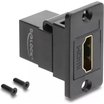 Delock connettore femmina HDMI da pannello a connettore femmina HDMI 4K nero (91194)