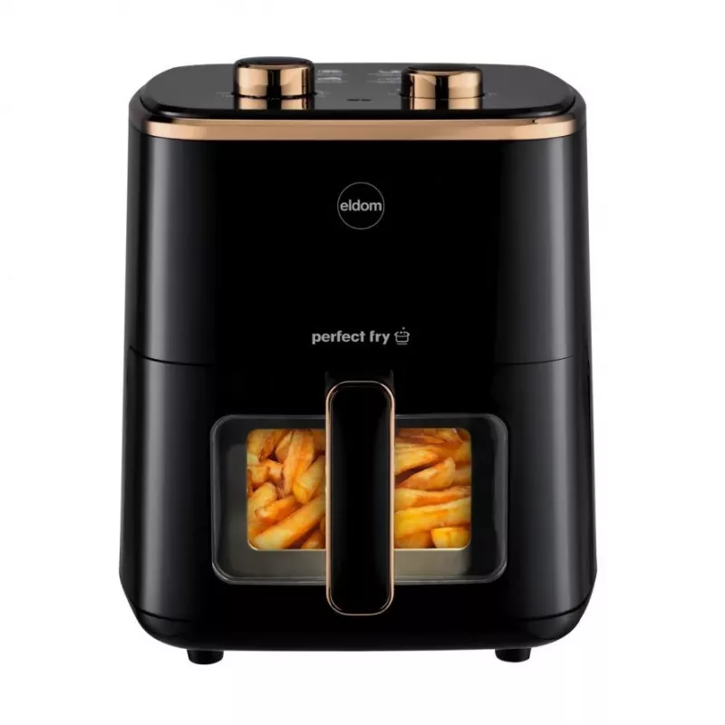 Friggitrice senza olio ELDOM FRITTA 5,0 L temperatura regolabile timer 1500 W singola 5 L friggitrice ad aria standalone nero
