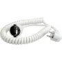 Cavo a spirale Bachmann H05VV-F 3G1,5mm² 0,5m bianco CEE7/7
