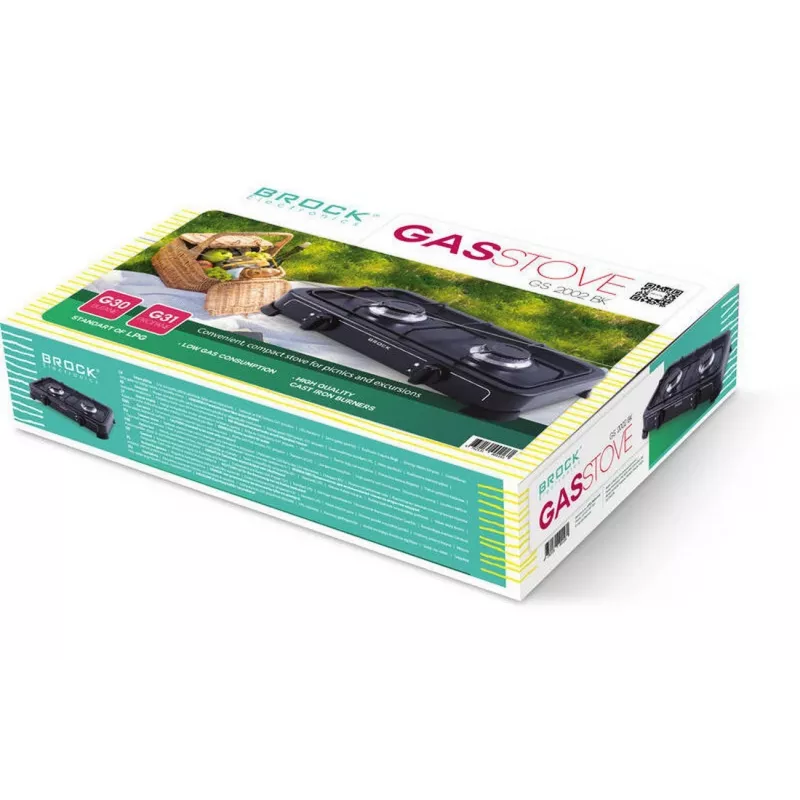 Brock GS 2002 BK fornello a gas portatile - nero