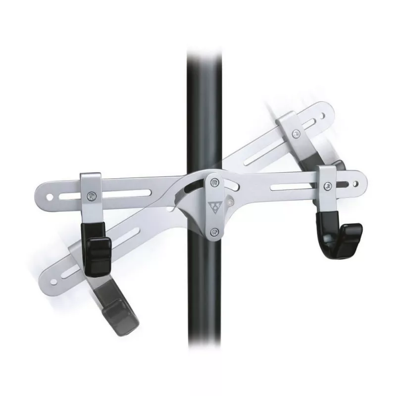 Topeak Dual-Touch cavalletto per biciclette da pavimento a soffitto per 2 biciclette, nero/argento