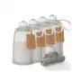 MOMCOZY sacchetti per conservazione latte in silicone grigio confezione da 5