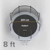 REBEL Active trampolino PRO 8ft/244cm con rete di sicurezza e scaletta