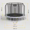 REBEL Active trampolino PRO 8ft/244cm con rete di sicurezza e scaletta