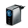 EVERACTIVE SC-670Q caricabatterie GaN 67W USB-C con 2x USB-C e 1x USB-A, Quick Charge 4+, PD 3.0, nero