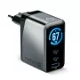 EVERACTIVE SC-670Q caricabatterie GaN 67W USB-C con 2x USB-C e 1x USB-A, Quick Charge 4+, PD 3.0, nero