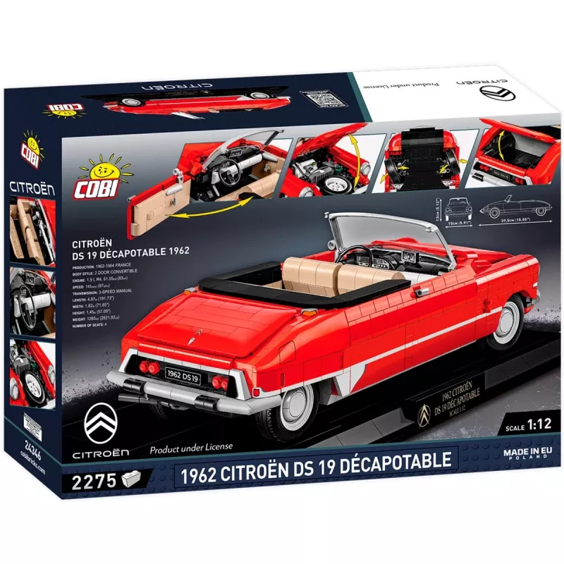 COBI 1962 Citroen DS 19 Convertible Executive Edition mattoncini da costruzione (227 pezzi)