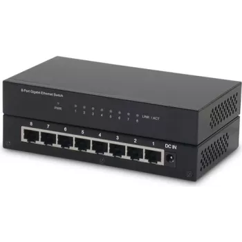 ROLINE Switch Gigabit Ethernet non gestito, 8 porte, desktop