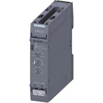 Siemens 3UG5514-1BR20 Relè di monitoraggio analogico per mancanza fase, sequenza fasi, asimmetria, sottotensione, sovratensione, 160-690 V AC, 2 scambi, montaggio su guida DIN