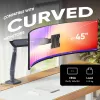 ONKRON G95-G Supporto da tavolo per monitor 17-45 pollici, grafite