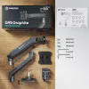 ONKRON G95-G Supporto da tavolo per monitor 17-45 pollici, grafite