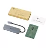 AUKEY CB-C63 Hub USB-C Ultra Slim 4-in-1 alluminio grigio siderale