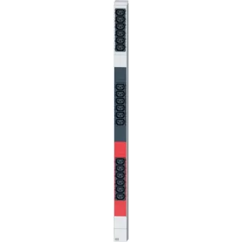 Bachmann IT PDU Basic Unità di distribuzione di alimentazione rackmount 1U - 400V trifase - 24x C13 + 6x prese Schuko - 16A - cavo 3m - alluminio (800.2339)