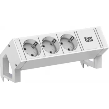 Bachmann DESK2 Ciabatta bianca 3x Schuko CEE 7/3 cavo 2m 902.3205