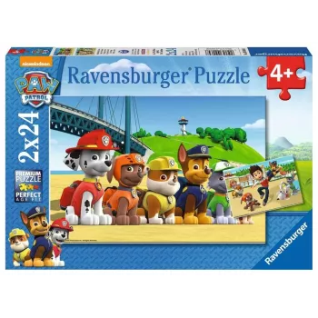 Ravensburger Puzzle 2x24 pezzi Team Paw Patrol