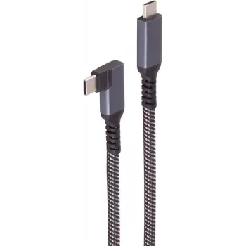 ShiverPeaks BASIC-S cavo di ricarica USB-C, 3.2, 90°, 100W PD, tessile, 1m (BS14-75014)