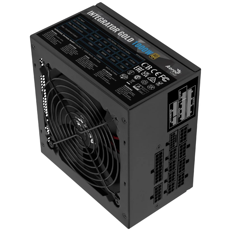 Aerocool Integrator Gold alimentatore 1000W ATX nero