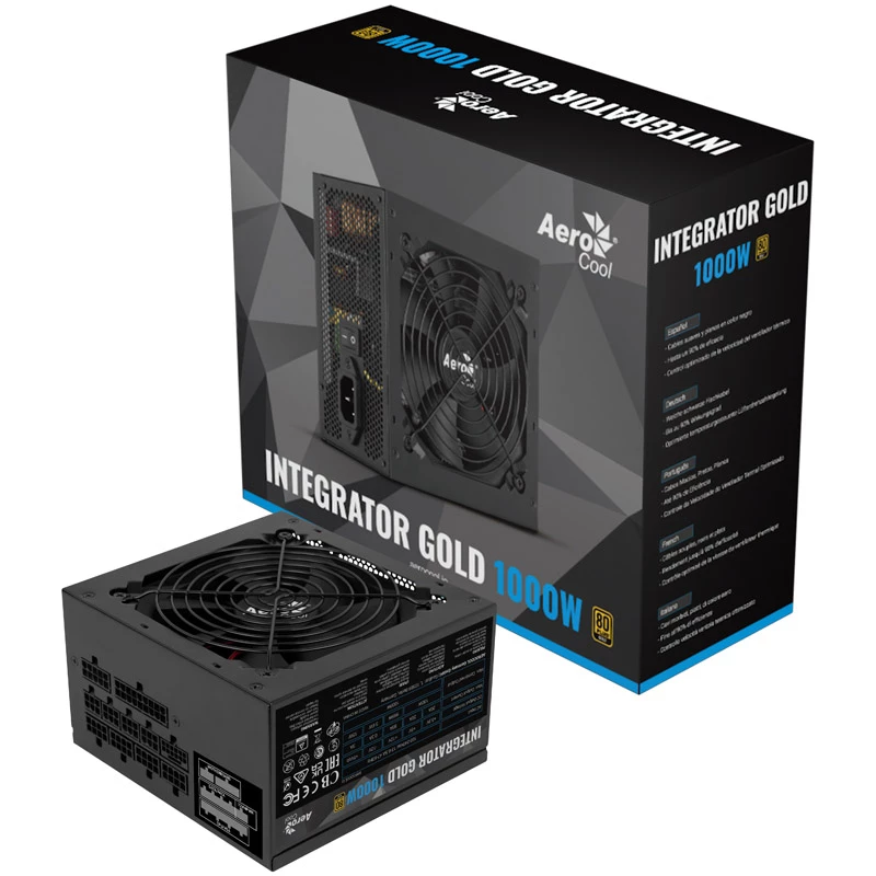 Aerocool Integrator Gold alimentatore 1000W ATX nero