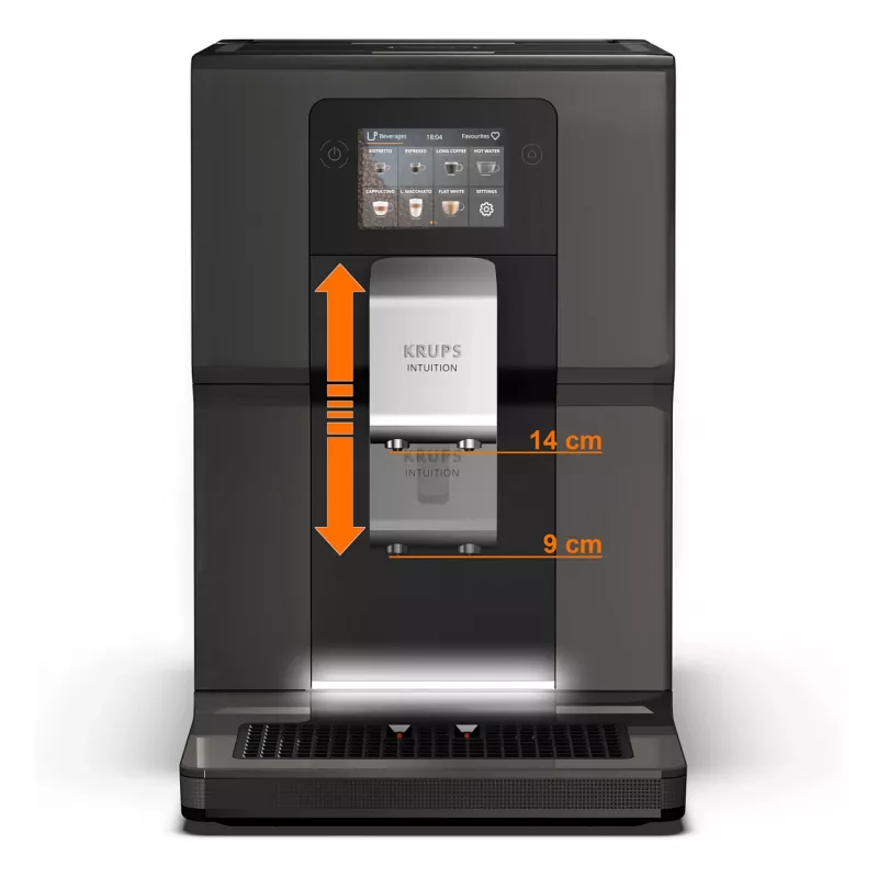 KRUPS Intuition Preference EA872B10 macchina per caffè automatica con preparatore cappuccino, 15 bar, nero